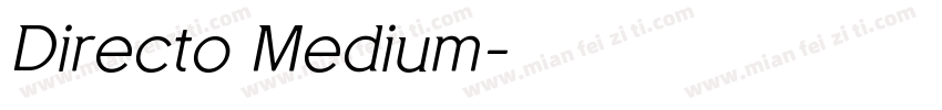 Directo Medium字体转换